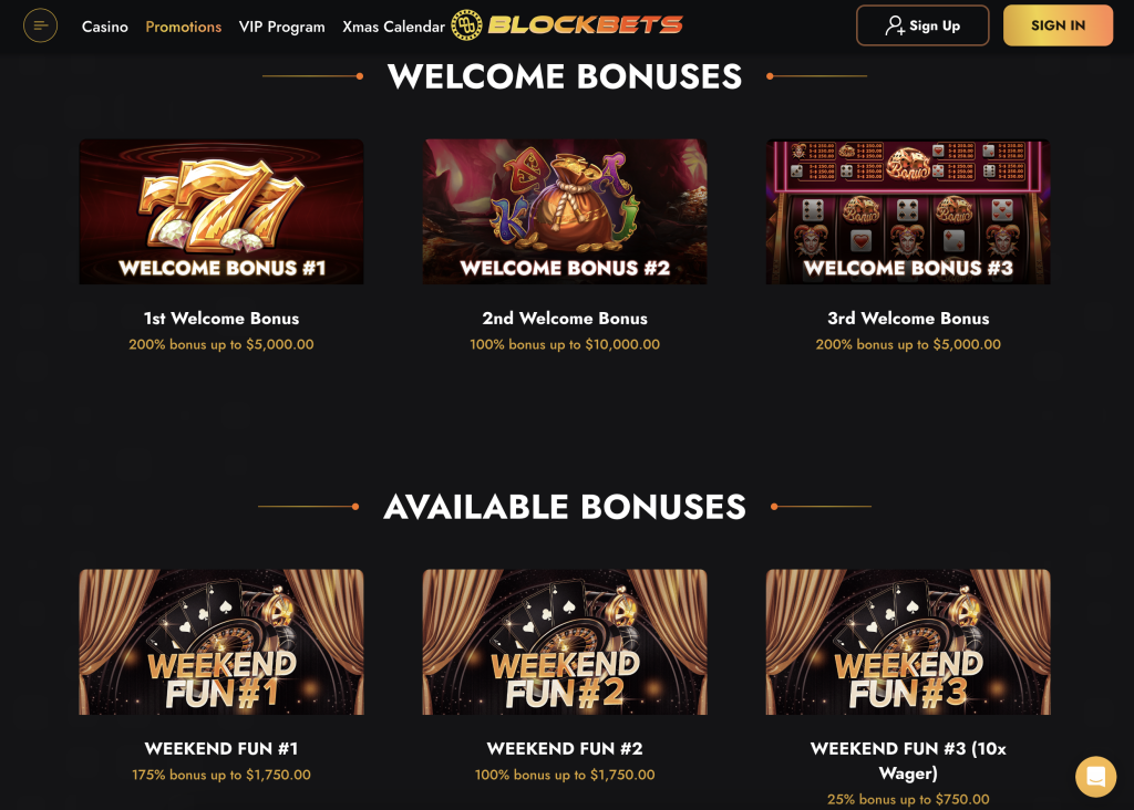 BlockBets Casino Website