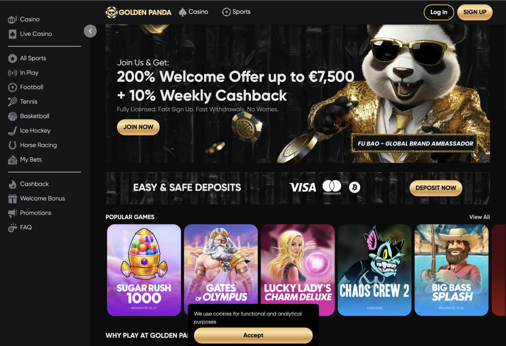 Golden Panda Casino Website