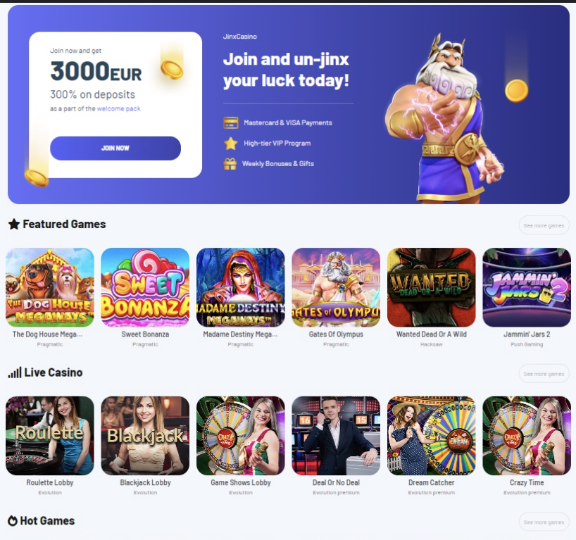 Jinx Casino Website