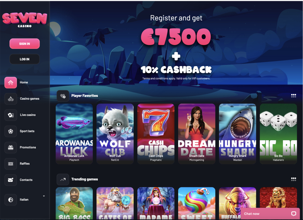 Seven Casino Website