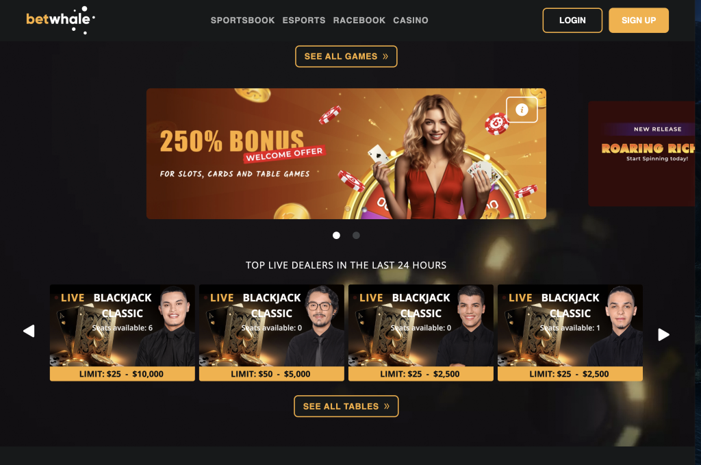 Betwhale Casino Website