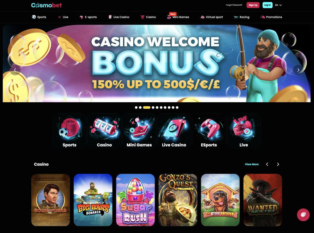 Cosmobet Casino Website