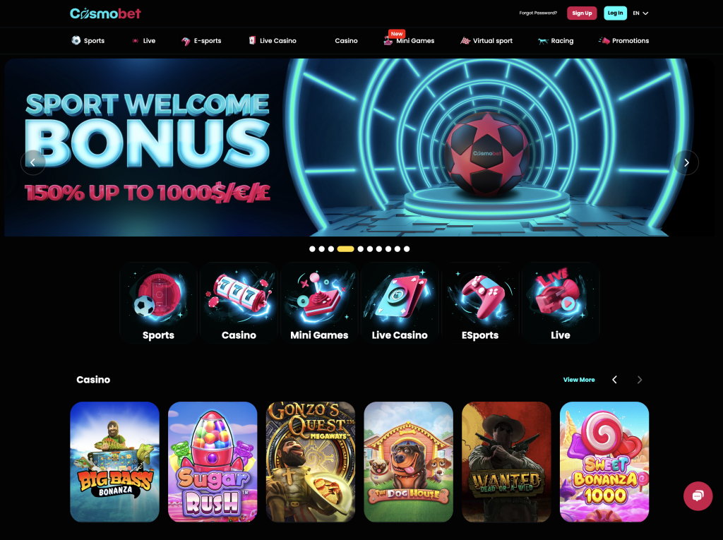 Cosmobet Casino Website