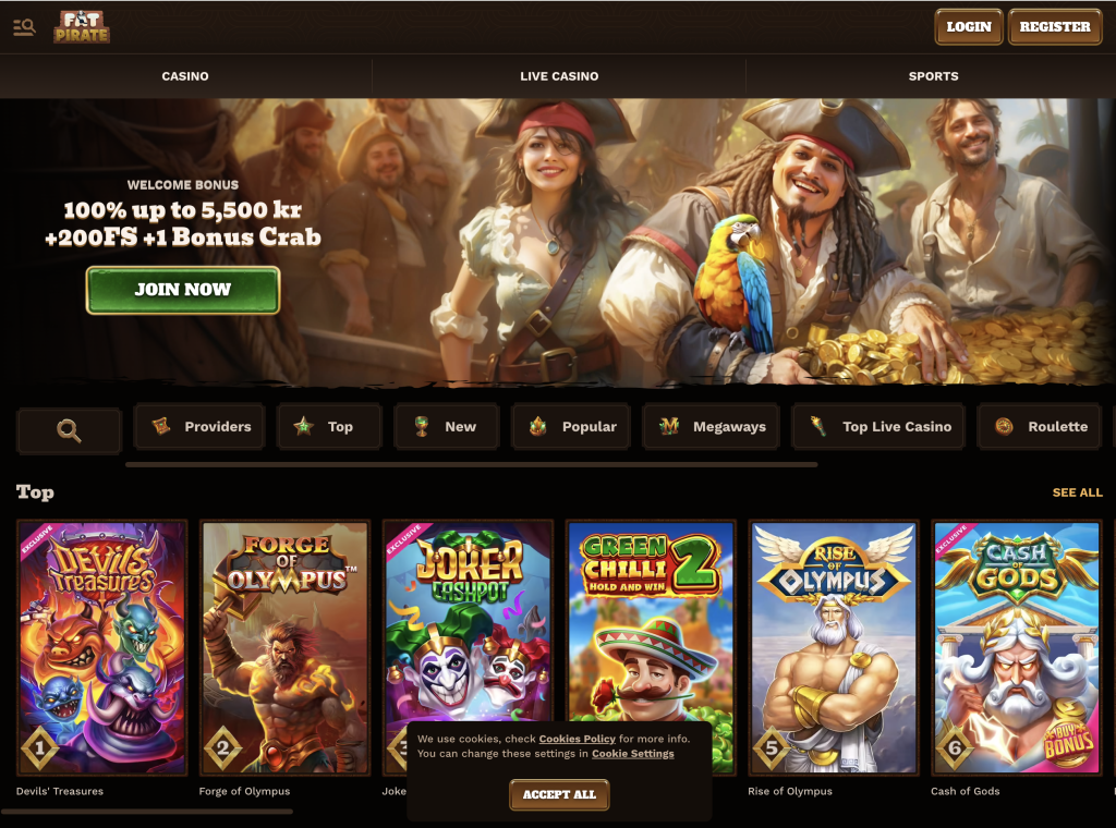 Fat Pirate Casino Website